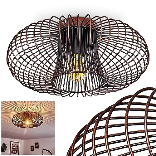 HOFSTEIN Deckenleuchte Wemude, runde Deckenlampe, Spannender Lichteffekt,...