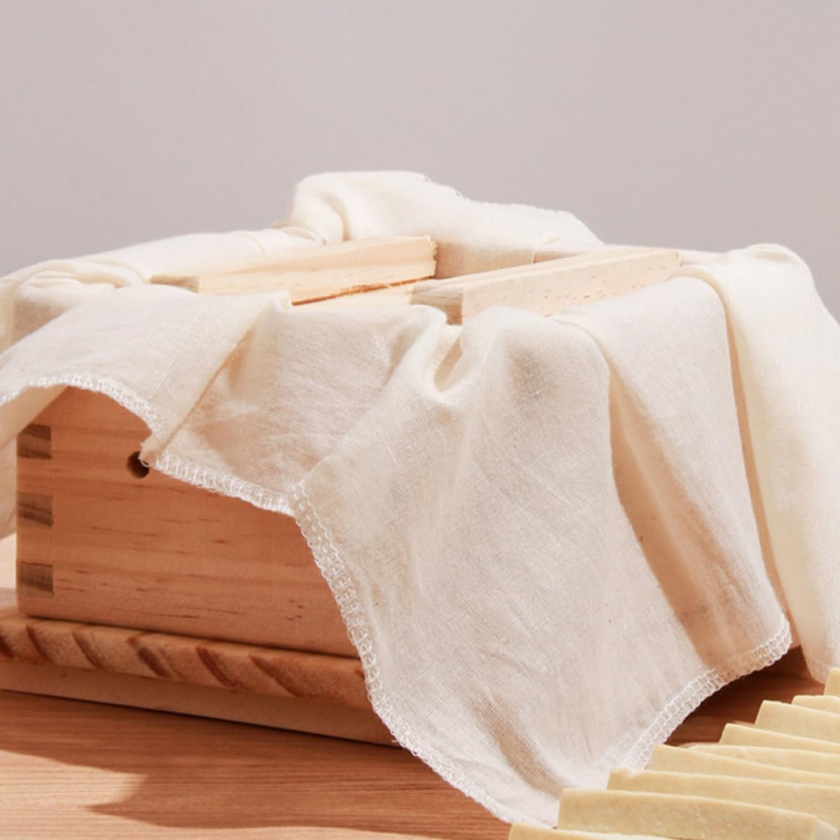 2pcs Unbleached Cotton Cheesecloth for Kitchen Straining and Steaming