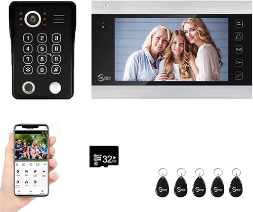 Miniatura 8 de ANJIELO SMART Sistema de portero de video con cable, cámara de timbre de video de 7 pulgadas con monitor, video portero con cable, apagado 5 en 1,