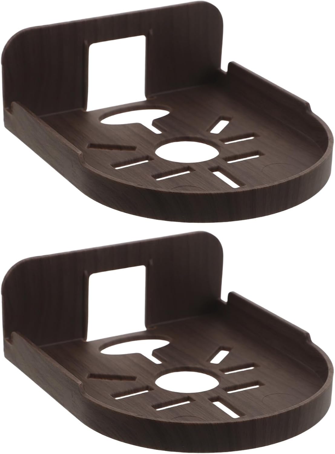 2pcs Plastic Small Wall Shelves for Indoor Camera Placement Space-Saving Solid Stable Structure Camera Storage Rack