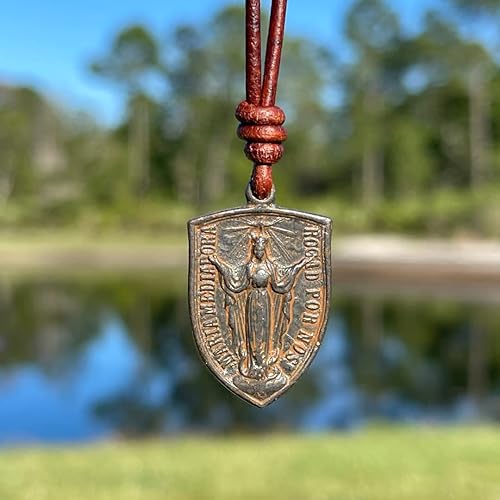 Miniatura 3 de Gold Virgin Mary Jesus Crucifix Necklace - Women Miracles Medal Men Silver Medallion Religious Jewelry Christmas Gifts Medalla Milagrosa Pasion de