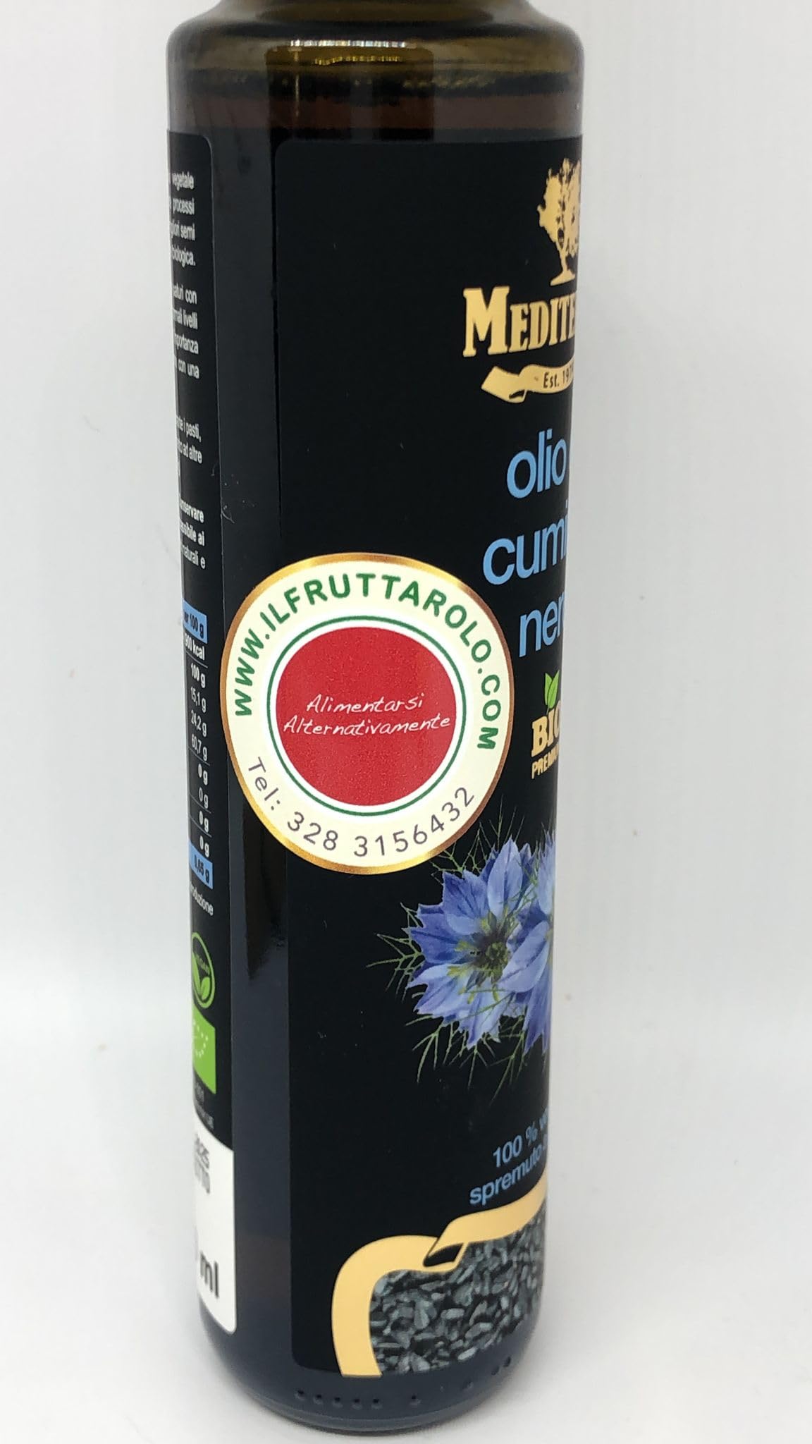 OLIO DI SEMI DI CUMINO NERO 250 ML bio SPREMUTO A FREDDO ricco di grassi insaturi