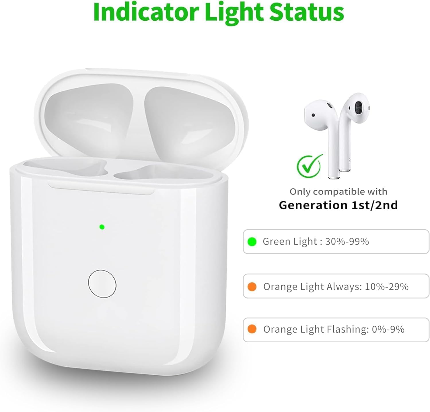 Wireless Charging Case for Airpods - Airpod Charging Case
