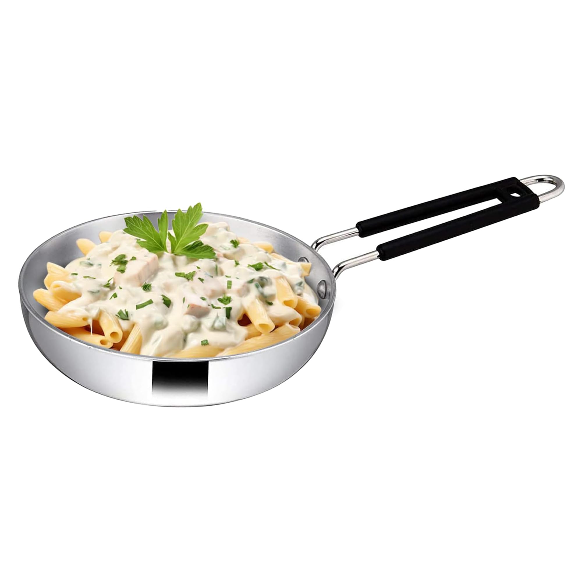 IDEAL PRIME Heavy Duty Aluminum Frying Pan 1 Liter with Heat Resistance Silicon Handle Rust Proof Omelet Tawa Pasta Dosa Fry Pan Cookware Pack of 1 1