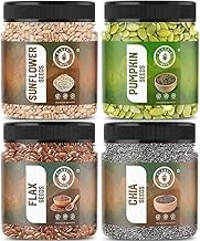Classic Nuts 4-in-1 Super Seeds Combo Pack | Pumpkin, Sunflower, Flax & Chia Seeds (200 gm Each) for Daily Nutrition & Wellness (800gm)