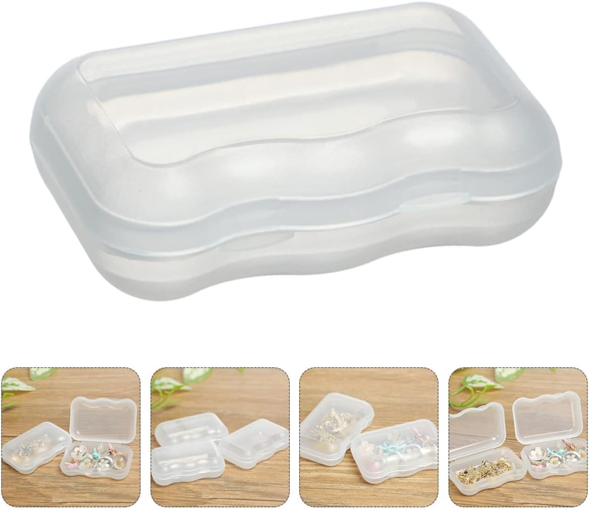 BESTYASH 60pcs Mini Jewelry Storage Box Elegant Plastic Jewelry Holders for Necklaces Bracelets Earrings Small Objects Simple Design for Organizing Accessories