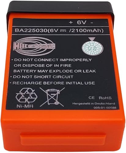 Miniatura 5 de 6V 2100mAh BA225030 Ni-Mh Batería recargable HBC Batería radiomática BA225031 para HBC grúa Control remoto bomba camión batería