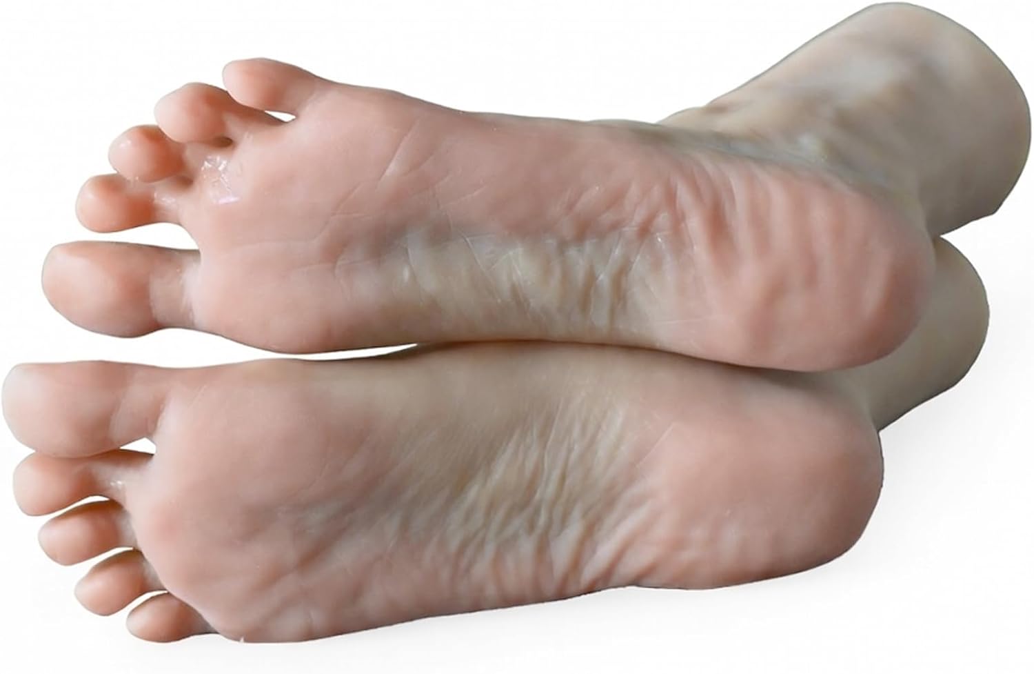 Silicone Foot Mannequin Female Life-Size 1:1 Soft Realistic Silicone Feet Display Model for Shoes, Sandals, Socks, Jewelry, Nail Art & Sketch Practice