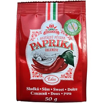 Premium Hungarian Sweet Paprika (1.7oz/50g) Imported from Hungary, Gourmet Quality, Mild Rich Flavor for Goulash, Stews, Roasts & Rubs