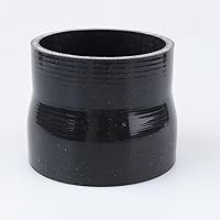 Vista 18 de AC PERFORMANCE ID 4" a 3.75" (4.016 in a 3.740 in) Reductor recto, longitud 4" (100mm), 4 capas reforzadas, manguera universal de silicona pura Negro