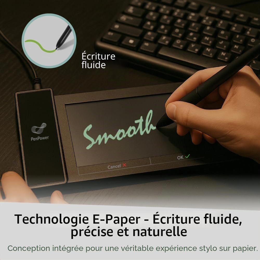 PenPower Bloc-notes ePaper - Signature électronique sur MS Word, PDF, JPG et PNG avec horodatage