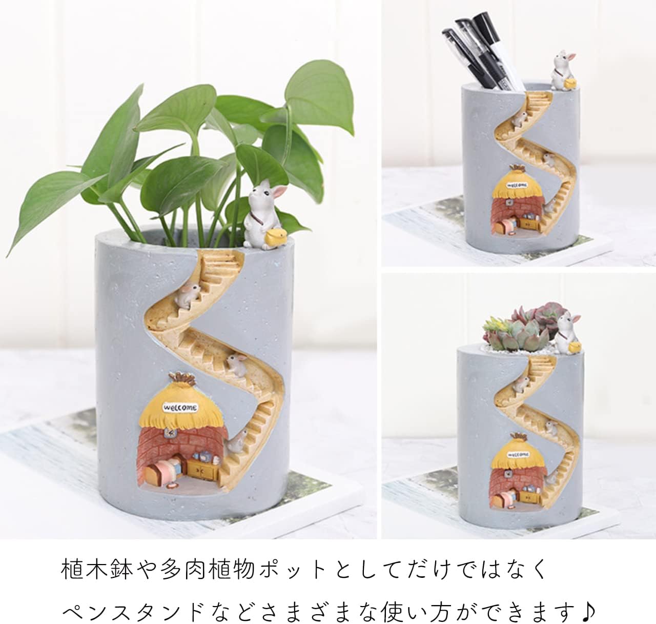 驚きの価格が実現 Queen B 植木鉢 プランター かわいい 動物 フラワー ポット 栽培 ミニ 多肉 観葉植物 多肉植物 花 ハーブ サボテン 園芸 花瓶 おしゃれ 寄せ植え ウサギ Glm Co Il