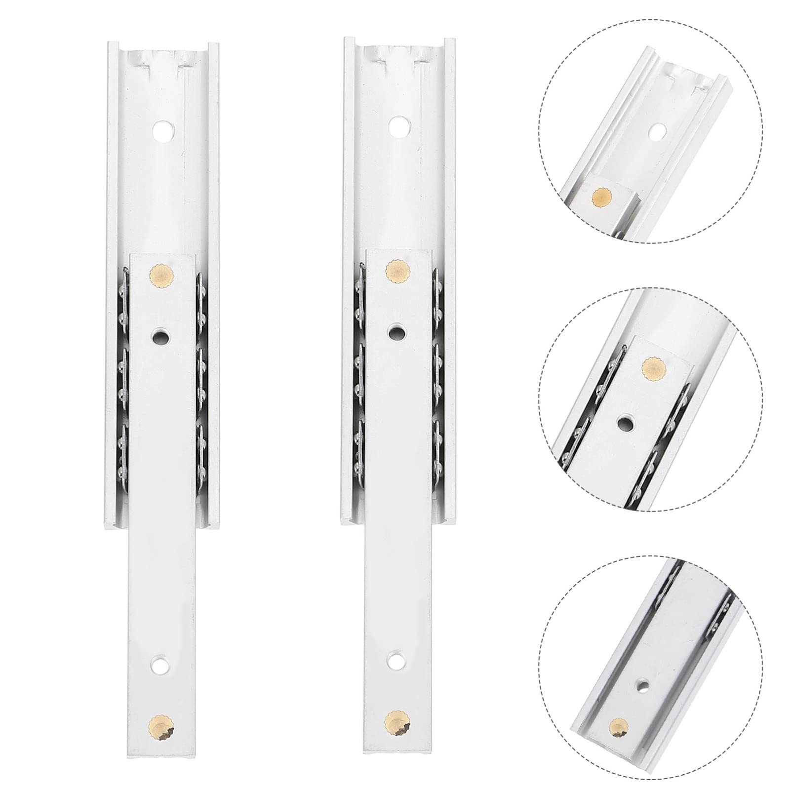 DECOMELODY 2Pcs Heavy Duty Miniature Drawer Slides Wide Extended Slides for Smooth Operation for Cupboards and Furniture Durable and Practical Design