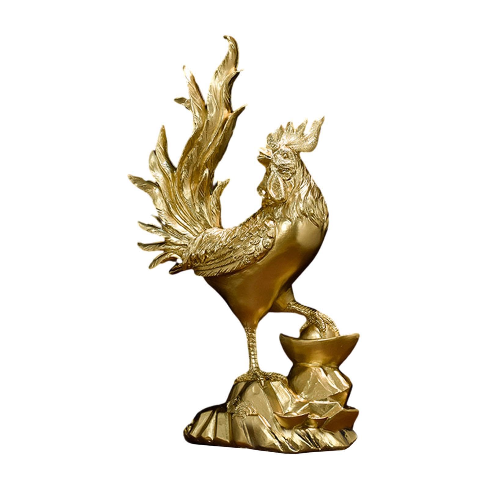 TWISAXC Premium Resin Rooster Sculpture Home Decor Collectible Gift For Housewarming Party New Year Vivid And Modern Etc.