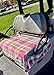 Golf Cart Essentials | Microfiber Golf Cart Seat Cover | Black & White Polka Dot Plaid | Lightweight Golf Blanket | Portable | Sports | Golf Accessories | Club Car | EZGO