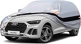 Holthly Bâche Voiture SUV Extérieur à 10 Couches, Housse Protection Voiture 100% Étanche Anti UV Soleil, Bâche pour 4x4 Renault Duster, VW T Roc,Audi Q3, BMW X1,Mercedes GLA,etc. Argent - 1