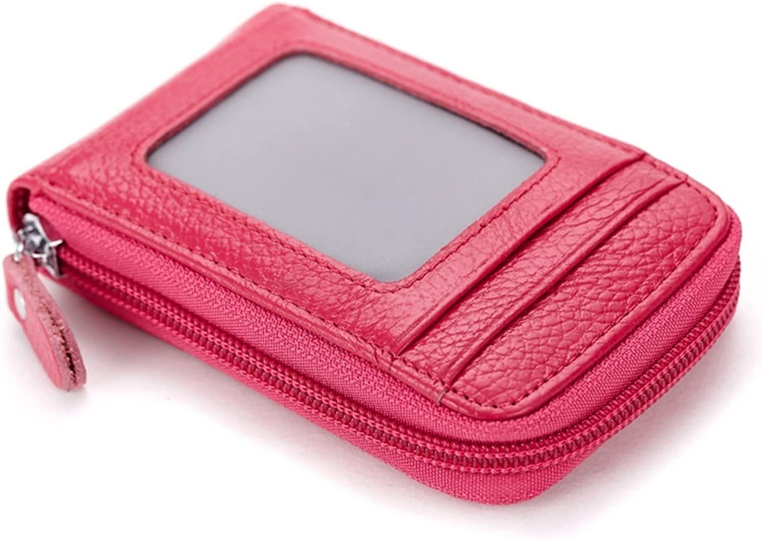 portfel, Damski skórzany, modny, smukły portfel unisex, przenośny(Rose Red)