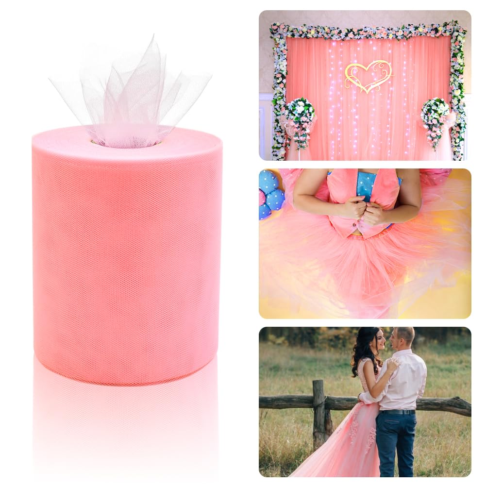 Rotolo di Tulle 30cm x 92,5m, Nastro in Tulle Decorazione per Matrimoni, Tull in Organza per DIY Tutu Gonna, Tabella, Craft, Fiocco, Decorazioni per Feste (Verde