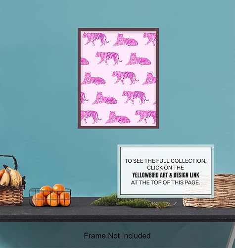 Miniatura 7 de Preppy Wall Art & Decor - Funky Indie Trendy Room Decor - Pink Wall Decor Aesthetic - Tiger Wall Art - Retro style Hipster Minimalist Wall Art -