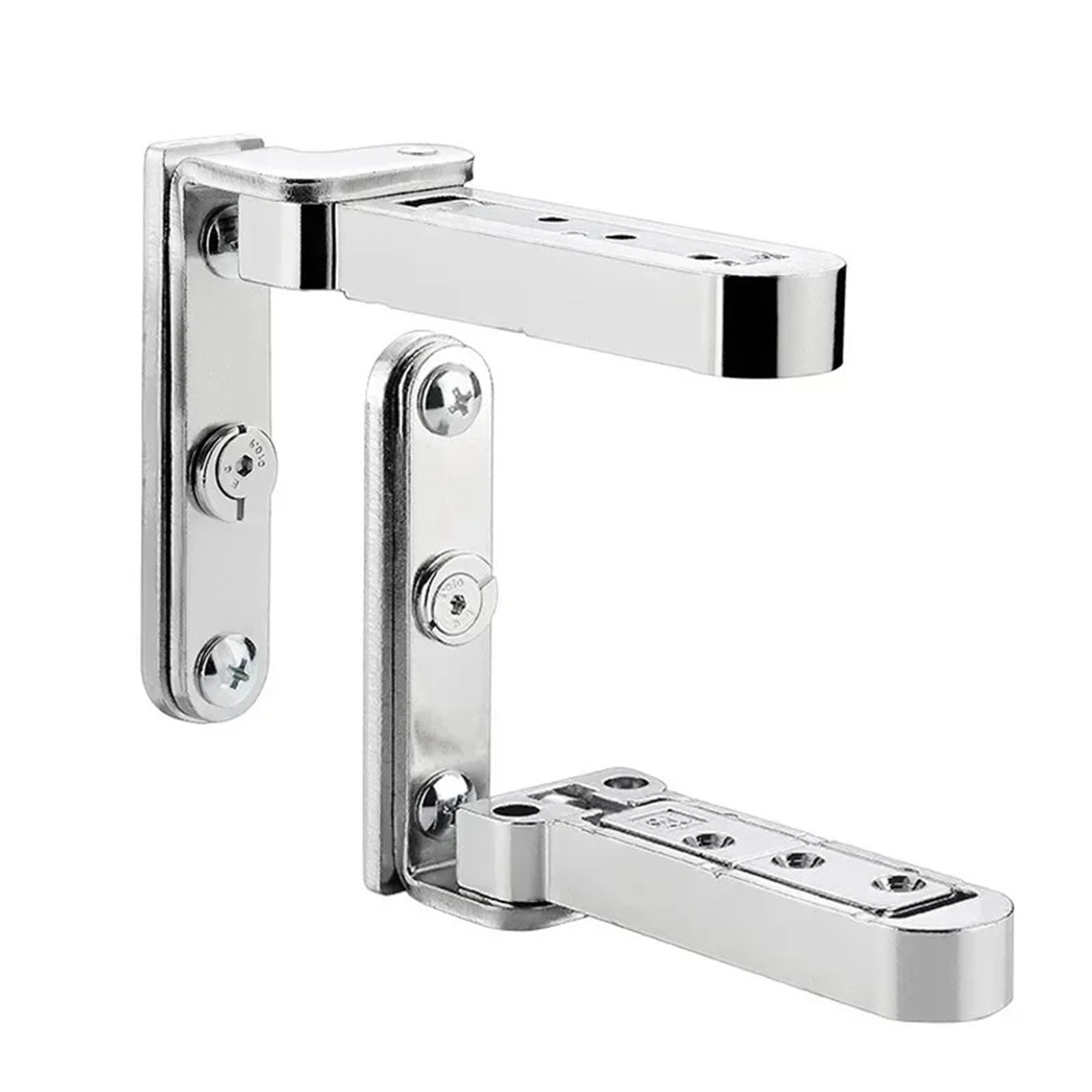 Kdhcvkz Silver 2Pcs Invisible Door Hinges Zinc Alloy Hidden Hinge(Silver)