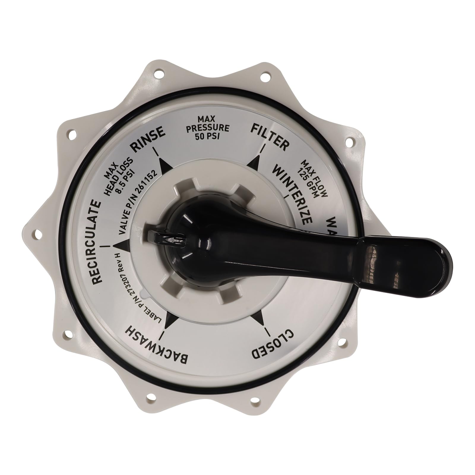 DYRDINSHOW Repuesto de válvula superior 270067 de 2 pulgadas compatible con válvula multipuerto Hiflow de montaje superior y lateral para piscina/spa