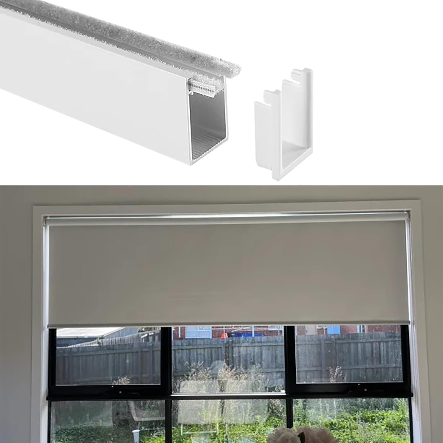 U-shaped Channel Blackout Curtains With White Side Trims(75cm/29.5inch)