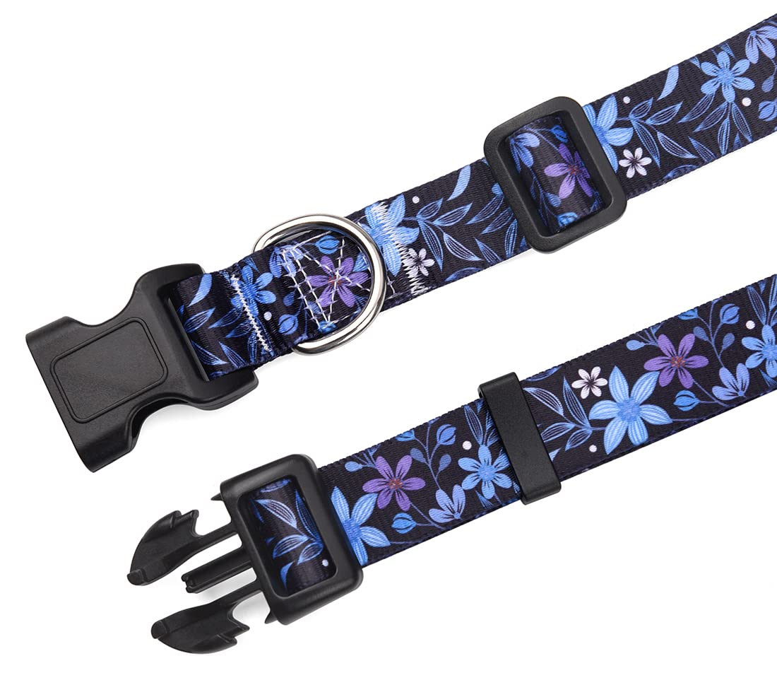 Verstellbares Hundehalsband Mit Camouflage-Blumenmuster | Größe M Für Halsumfang 38–51 Cm | Martingal-Design, Sicher & Bequem