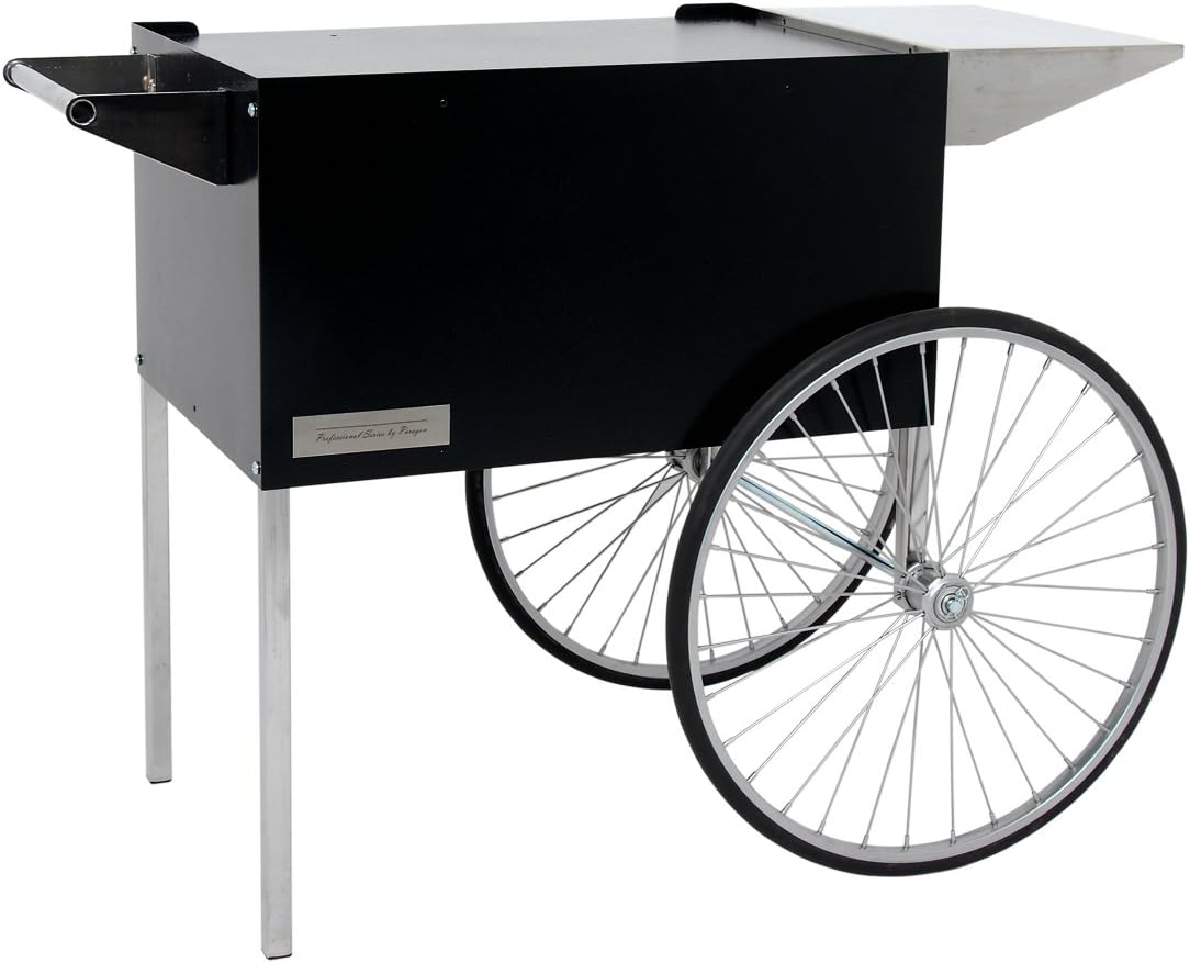 Paragon - Manufactured Fun Professional Series Large Popcorn Cart for 12 and 16-Ounce Poppers, Black, (3090710)