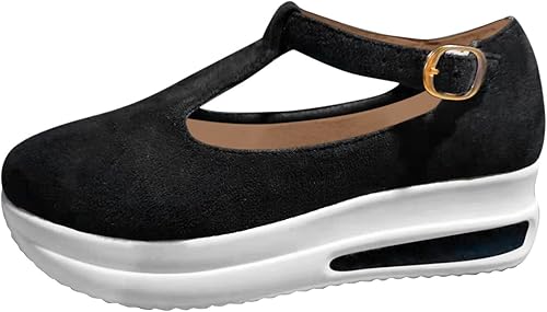 Miniatura 1 de Rvidbe Sandalias casuales de verano 2023 con puntera abierta, sandalias de plataforma con hebilla de tobillo, sandalias de playa para mujer