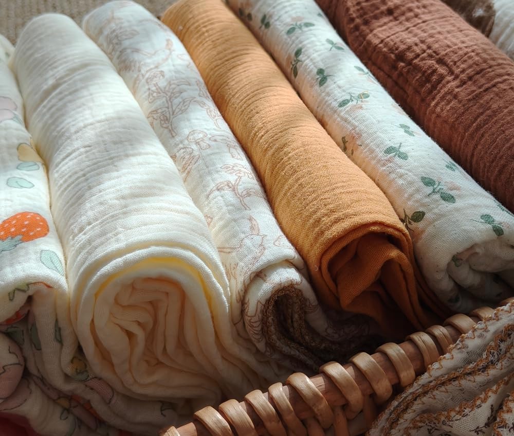 Baby Swaddle Newborn Recieving Blanket 100% Cotton Muslin 2Pack Nursery Wrap Lace Design 40"x40" - Image 3