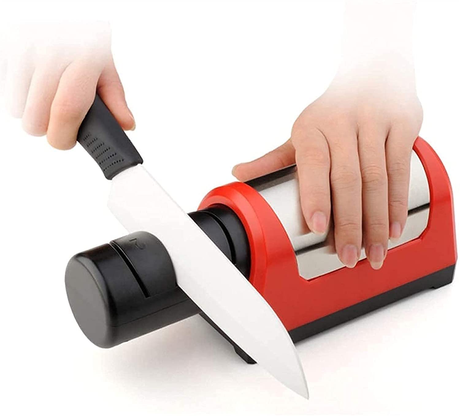 Kitchen Knife Sharpener Diamond Kitchen Knife 4 Slot Electric Diamond Steel Ceramic Home Knife Sharpener