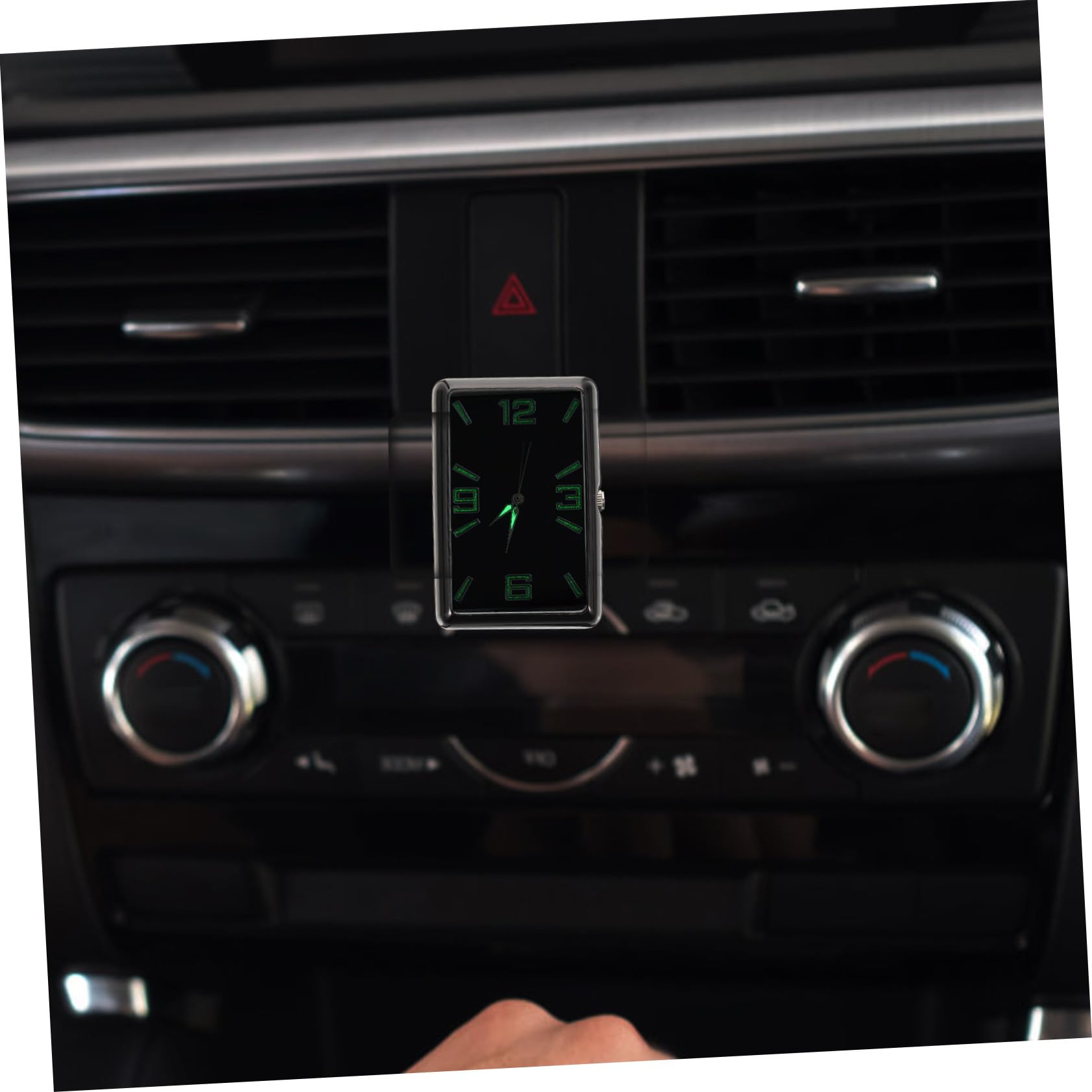 Reloj Analógico para Coche y Cuadrado con Diseño Sencillo para Salpicadero y Oficina Fácil Instalación y Visualización Clara