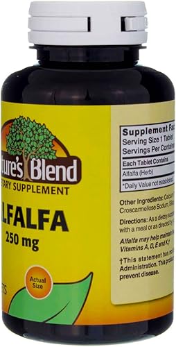 Miniatura 5 de Nature's Blend Alfalfa 250 mg 250 Tabs