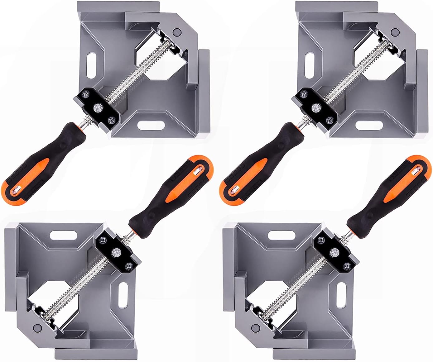 4pcs Corner Clamp - Right Angle 90 Degree Wood Clamps For Woodworking, With Adjustable Swing Jaw Aluminum Alloy Frame, For Welding, DIY Woodworking