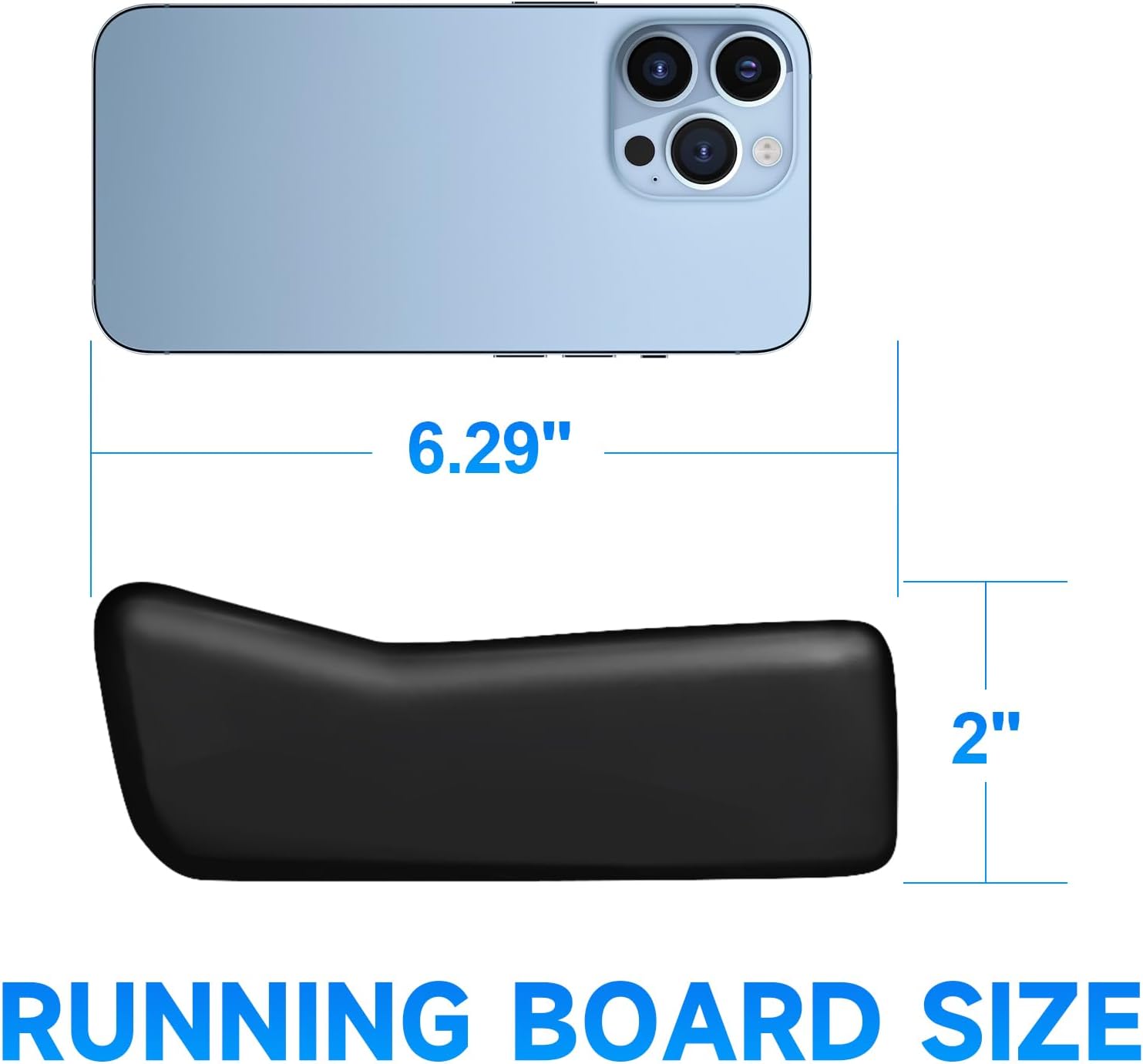 ELH 6.3 Inches Running Boards Fit for 15-23 Ford F150 SuperCrew Cab 4 Full Size Doors 2015-2023 F-150 Side Step Rail Nerf Bars Black with 6 Brackets (White)