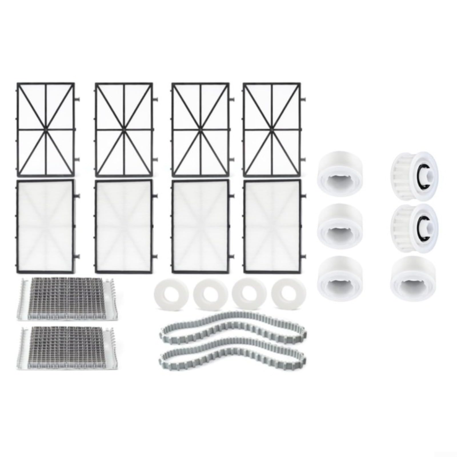 ZYNCUE Kit de mantenimiento para limpiador robótico Dolphin, piezas de repuesto con paneles de filtro, cepillos, anillos de arrastre, pistas, ruedas