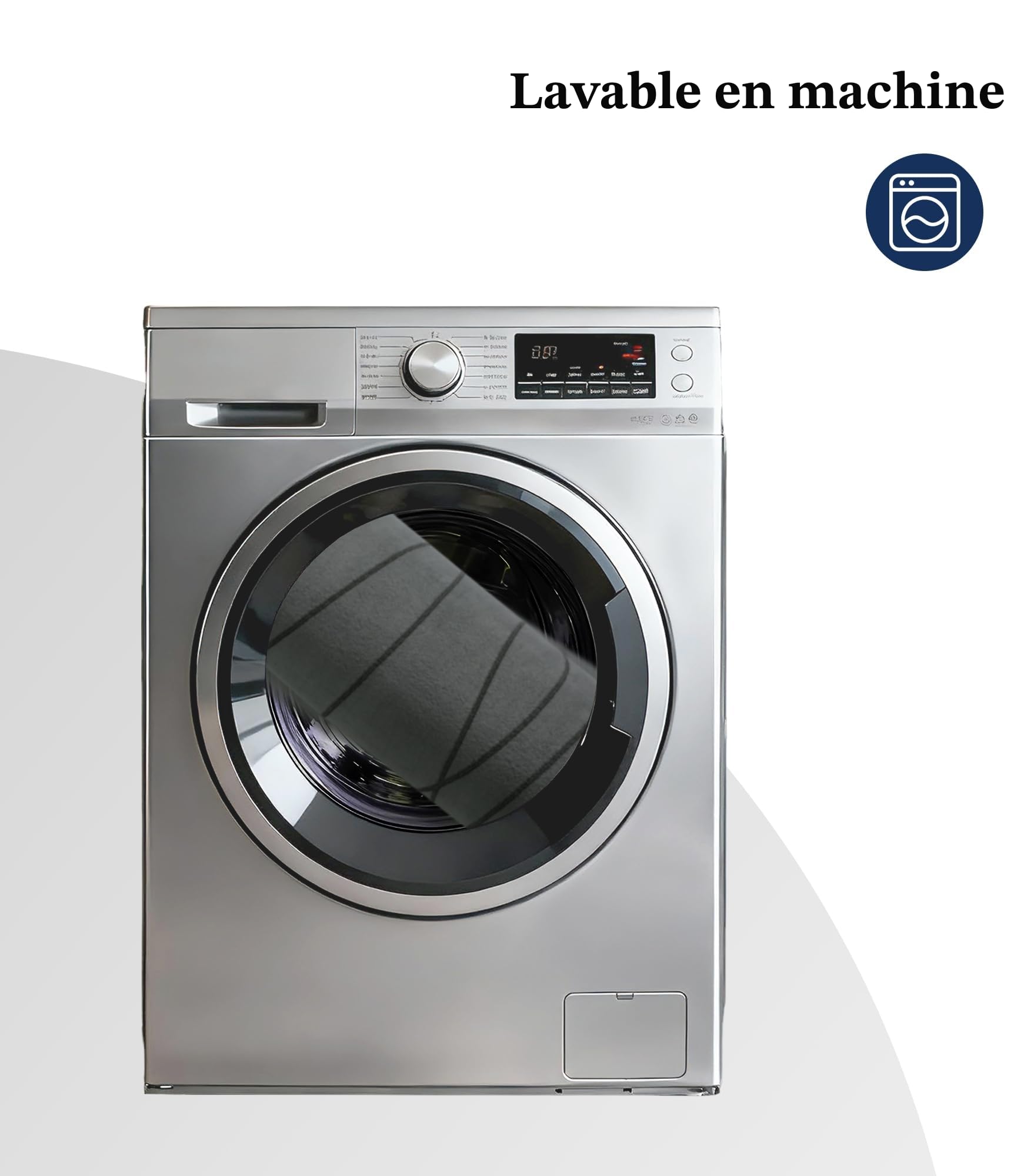chakme Tapis de Bain en Mousse à mémoire de Forme, Tapis Salle de Bain Absorbant, Tapis de Douche Antidérapant pour la Salle de Bain et Les WC, 43 x 61 cm, Gris foncé