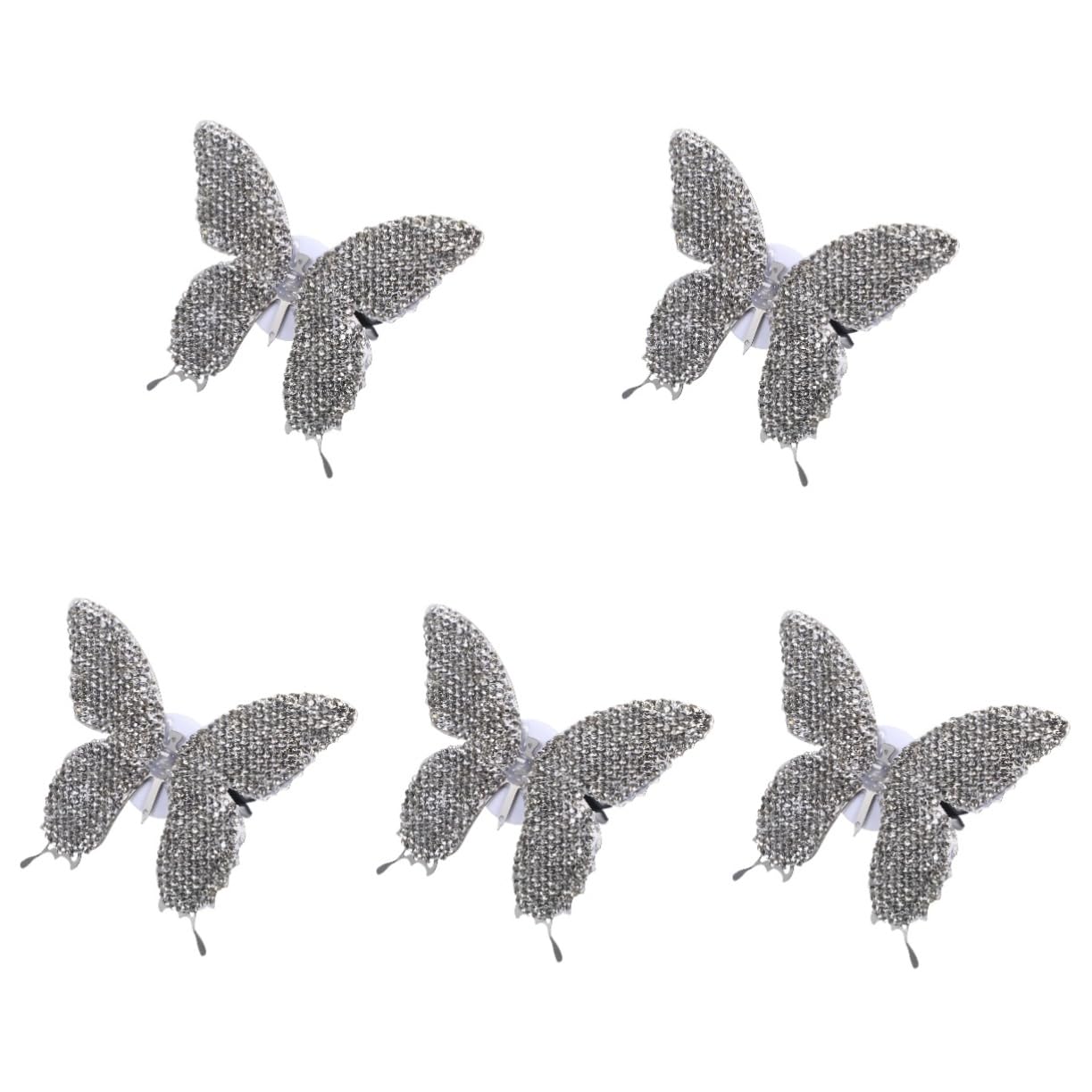 SOLUSTRE 5pezzi Clip Aromatica Per Auto Forma Di Farfalla Con Strass Decorazione Elegante Per Interni Facile Installazione Su Presa Aria Profumo Prolungato Per Esperienza Di Guida