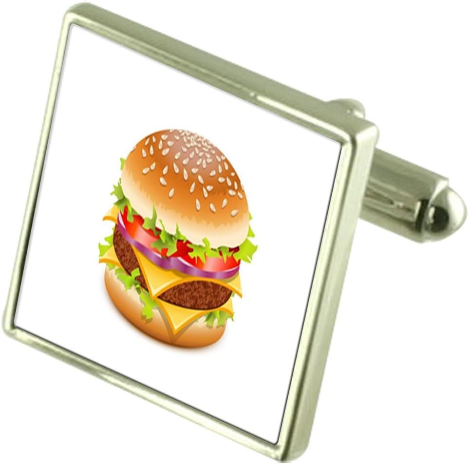 Fast Food Hamburger Engraved Keepsake Message Box