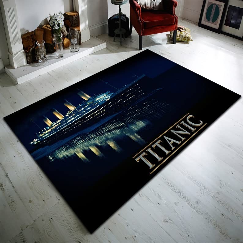 Titanic Rug, Titanic, Custom Rugs, Area Rug, Decorative Carpet, Decor Rug, Living Room Rug, Non Slip Rug,Fan Carpet B-305 (31”x47”)=80x120cm