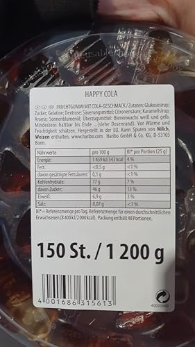 Miniatura 2 de Haribo Original Happy Cola, 150 piezas