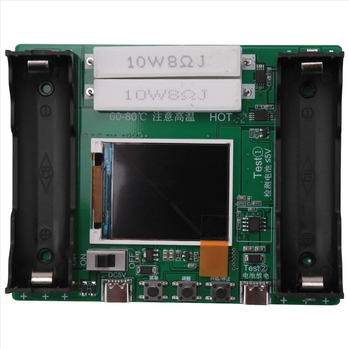 Bpqiang 18650 Lithium Battery Capacity Module Measurement Internal Resistance Tester Lcd Digital Display