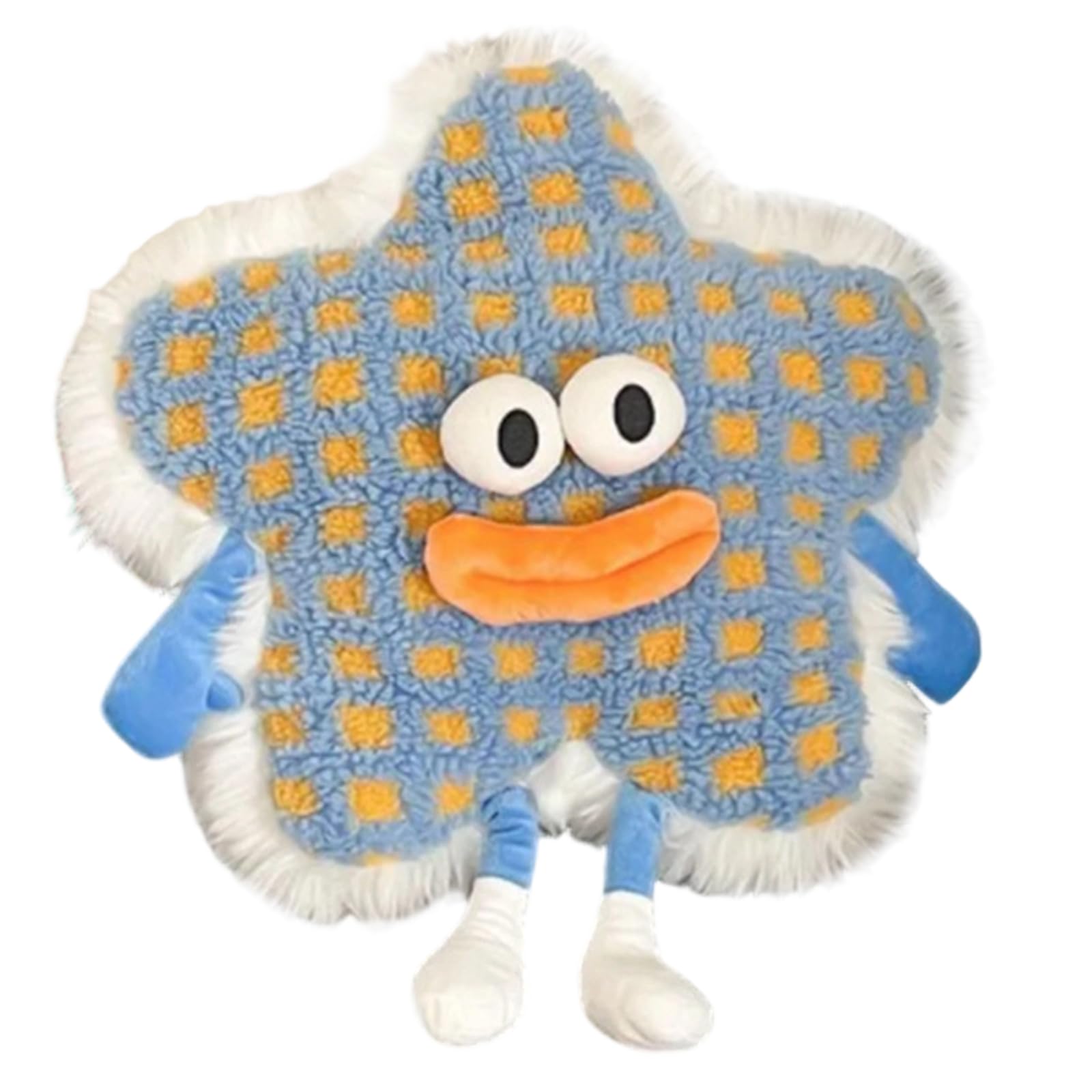 Elnwnnkc Ergonomic Supply Throw Pillow Cartoon Sausage Lips Star Shape Home Decoration Zipper Fleece Throw Pillow with Zippers