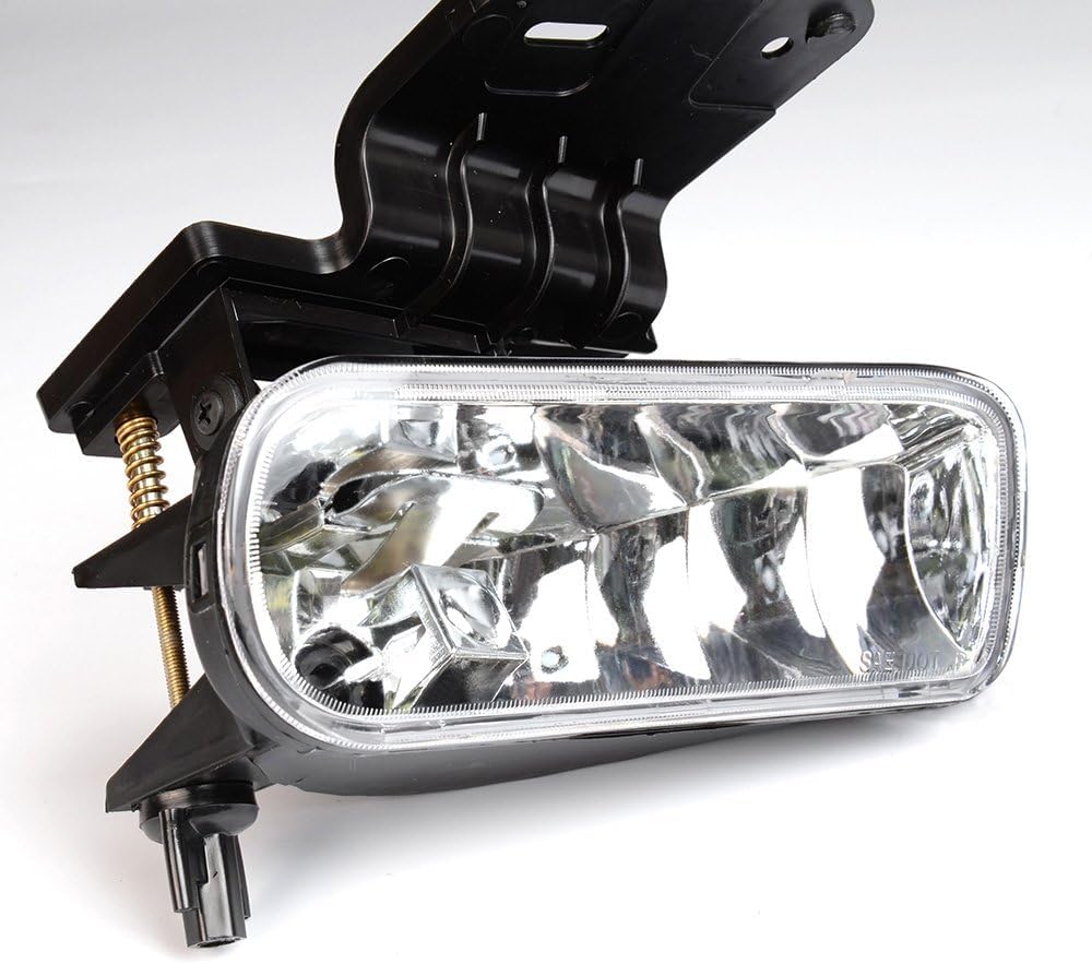 2Pcs Bumper Driving Fog Lights Compatible With Chevy 1999-2002 Silverado 1500 2500/2001-2002 Silverado 3500/2000-2006 Suburban Tahoe Clear Lens With Bulbs