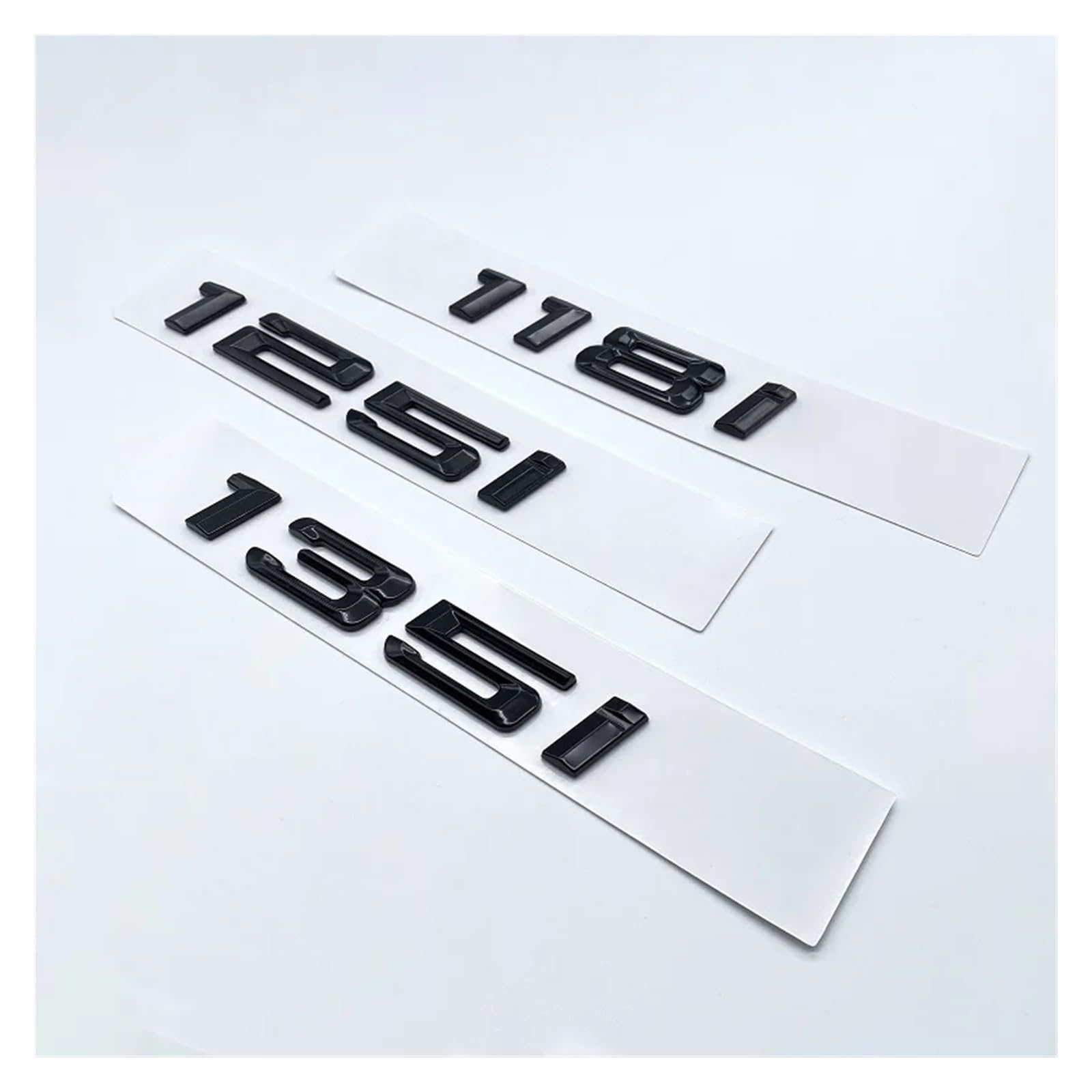 Emblèmes de Coffre arrière de Voiture, 116i 118i 120i 125i 130i 135i, Badge numérique et Lettre adapté for BMW série 1 E81 E82 E87 E88 F20 F21, Noir Brillant(120i)