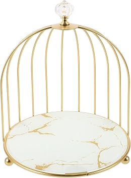 TIDTALEO Gold Cake Stand Bird Cage Dessert Display Stand for Weddings Birthdays and Afternoon Tea Parties Holder for Celebrations and Events