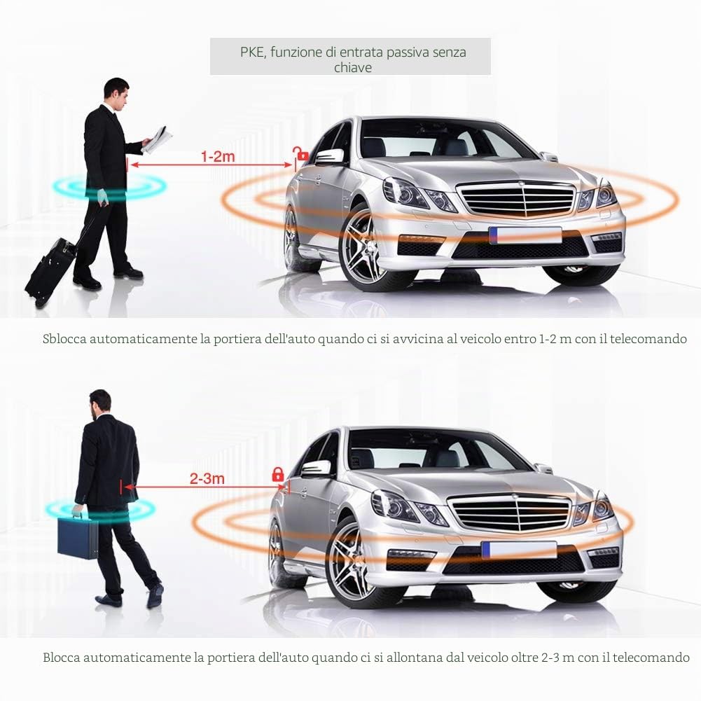 EASYGUARD EC003N-V Sistema di allarme di sicurezza per auto con PKE passivo keyless entry motore remoto start stop keyless go system versione universale DC12V