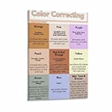 Color Correcting Poster Makeup Concealer Reference Guide (1) Canvas for Bedroom Living Room Decor 08x12inch(20x30cm) Frame-style
