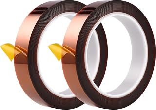 Highill Heat Tape Heat Tape for Sublimation Heat Resistant Tape Heat Transfer Tape 2Rolls 10mm X 33m 108ft No Residue,Adhesive Transfer Tape,Electronics,Soldering,Circuit Board