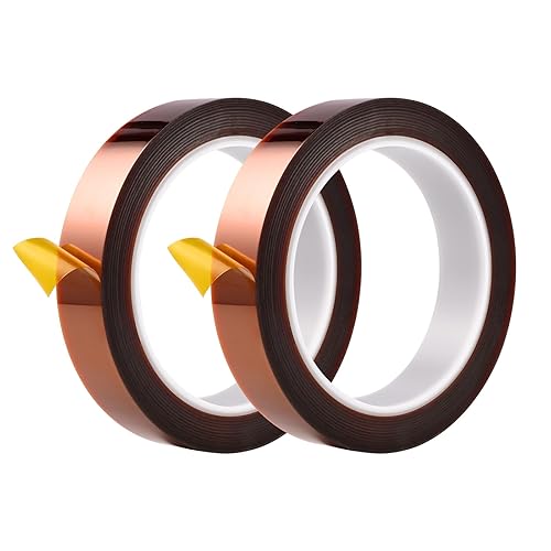 Cinta térmica para sublimación, resistente al calor, cinta de transferencia de calor, 2 rollos de 0.394 in x 108.3 ft, 108 pies, sin residuos, cinta